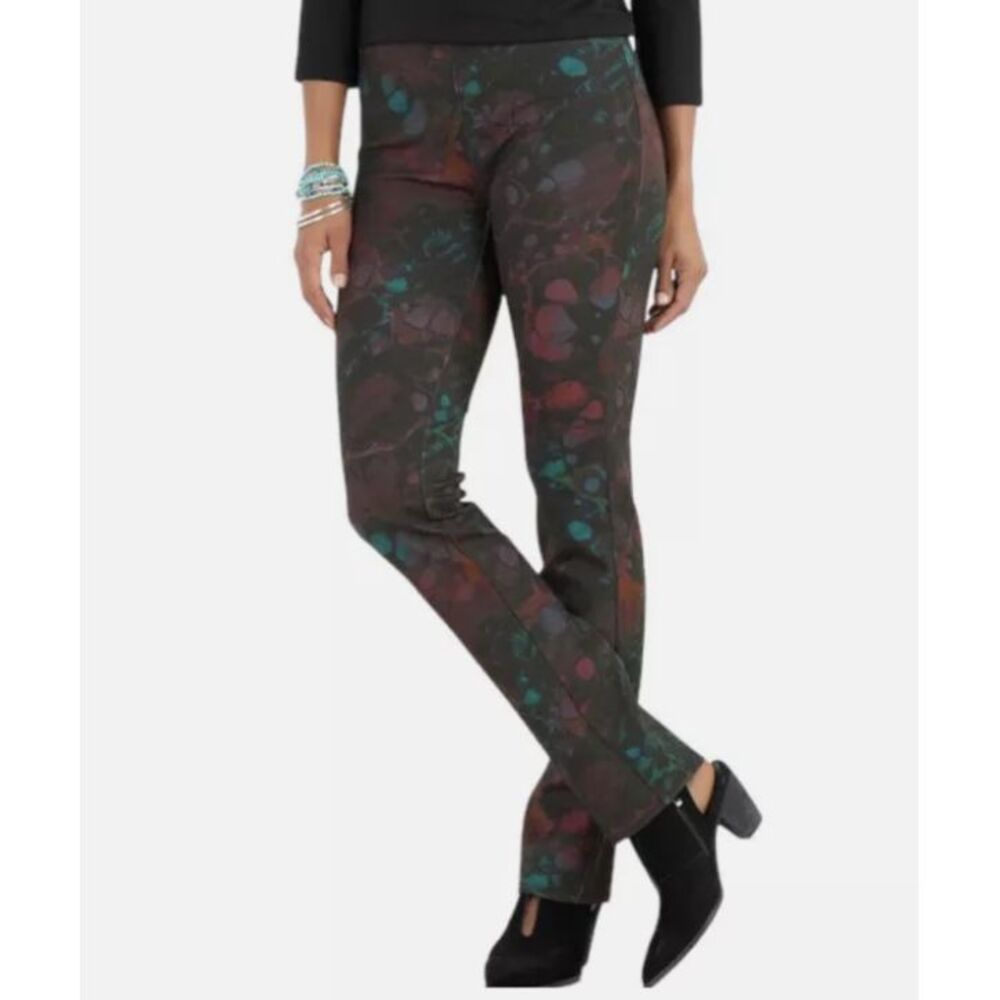 SOFT SURROUNDINGS Perfect Ponte Pants‎ Petite Small Marbled Pull On Straight Leg